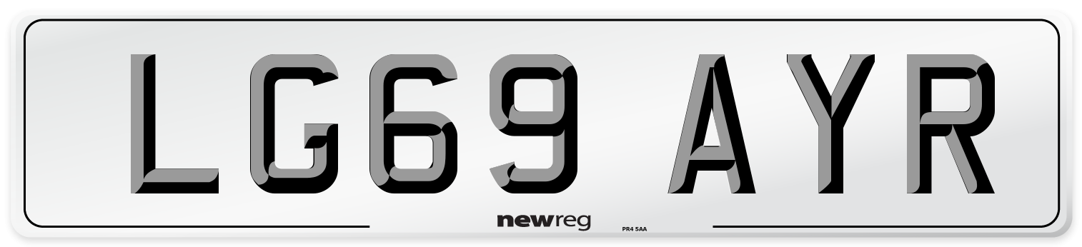 LG69 AYR Number Plate from New Reg